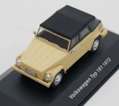 Volkswagen Type 181 Kuebelwagen 1969-1980 beige, canvas top 1/43 IXO NEW+boxed #6025 instant wheels
