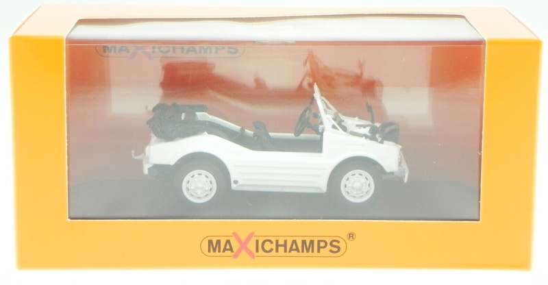 Porsche 597 Jagdwagen (Hunting Car) 1954 white 1/43 Maxichamps NEW+boxed #6026 instant wheels