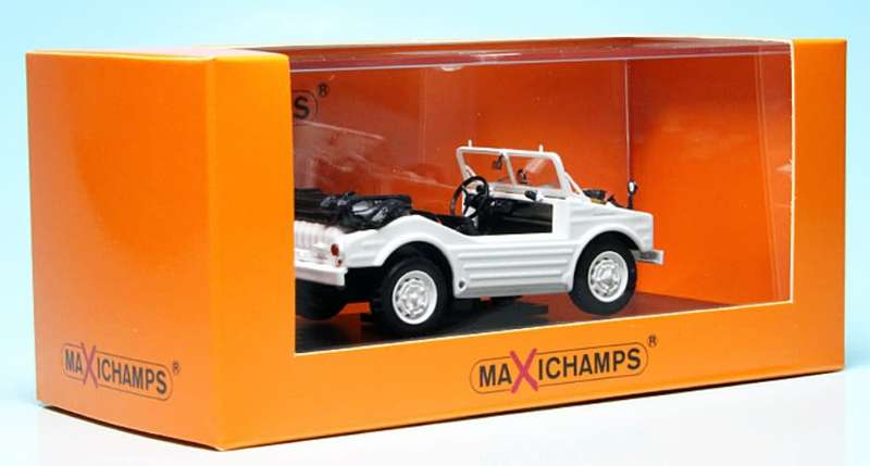Porsche 597 Jagdwagen (Hunting Car) 1954 white 1/43 Maxichamps NEW+boxed #6026 instant wheels