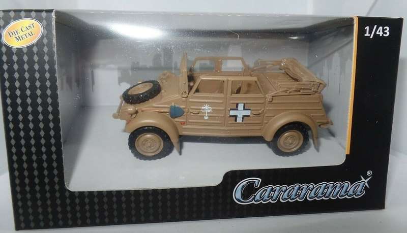 Volkswagen Type 82 Kuebelwagen Afrika Corps 1940 1/43 Cararama NEW+boxed #6029 instant wheels 970.00