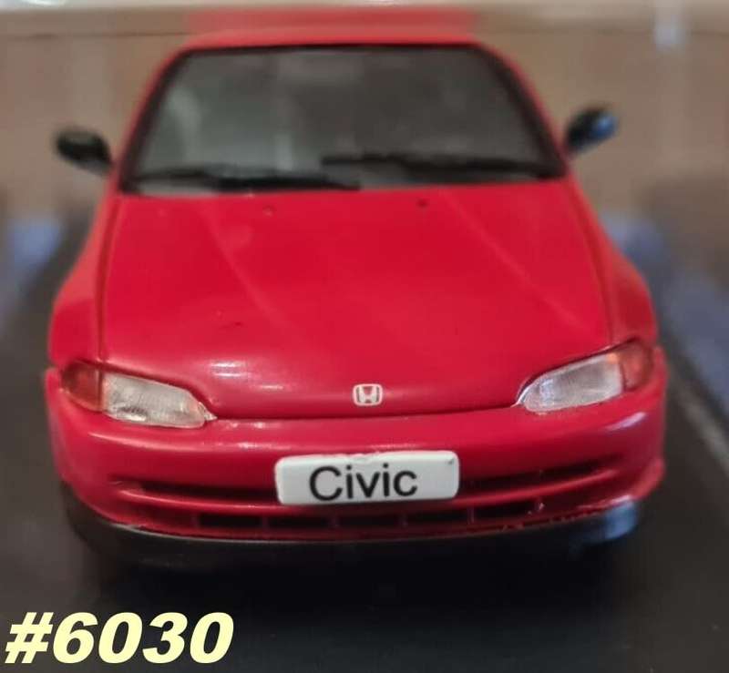 Honda Civic Sedan (w. Spoiler) 1993 red 1/43 IXO/Hachette NEW #6030 instant wheels 970.00