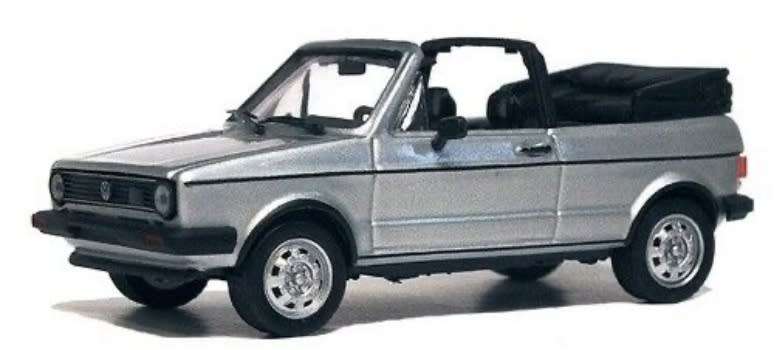 Volkswagen Golf 1 GLS Cabriolet 1979 silver 1/43 IXO/Hachette NEW #6033 instant wheels