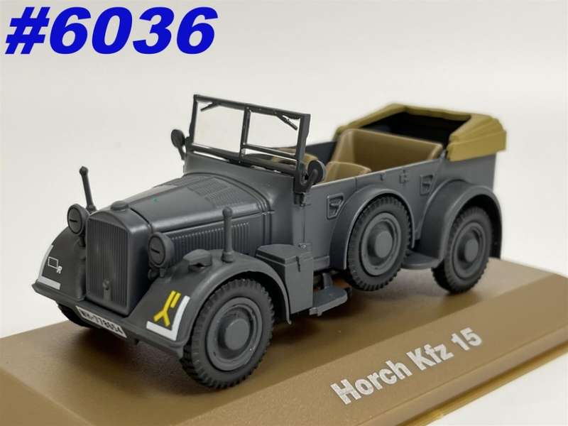 Horch 901/40 Kfz15 4x4 Personnel Mover grey 1937 1:43 Atlas NEW+boxed #6036 instant wheels
