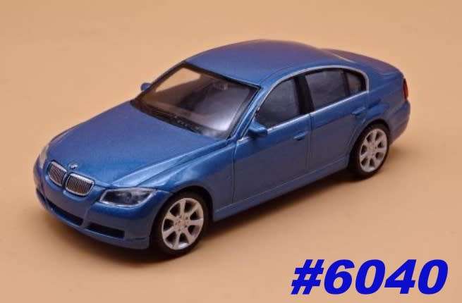 BMW 330i E90 2005 blue 1/43 Welly NEW+boxed #6040 instant wheels