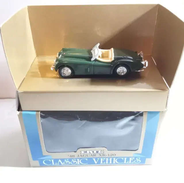 Jaguar Roadster XK-120 1948 British Racing Green 1/43 Ertl NEW+boxed #6042 instant wheels