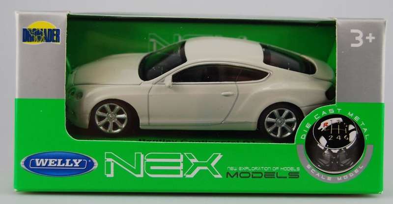 Bentley Continental GT 2015 white 1/43 Welly NEW+boxed #6043 instant wheels