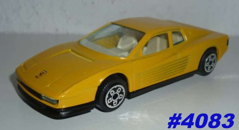 Ferrari Testarossa 1984 yellow 1/43 Bburago/Italia NEW+boxed  #4083 instant wheels