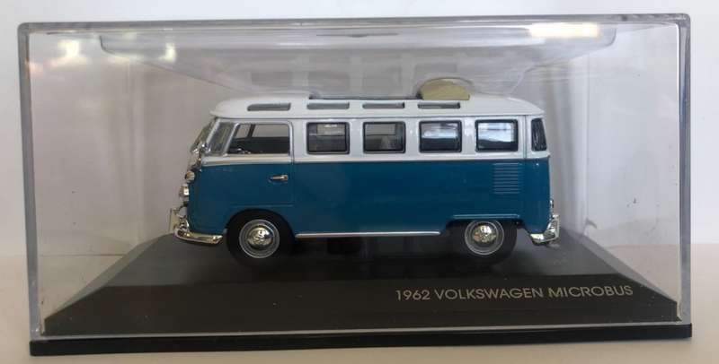 Volkswagen T1 SambaBus openroof 1962 blue+white 1/43 RoadSignature NEW+boxed  #4084 instant wheels