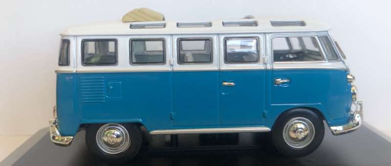 Volkswagen T1 SambaBus openroof 1962 blue+white 1/43 RoadSignature NEW+boxed  #4084 instant wheels