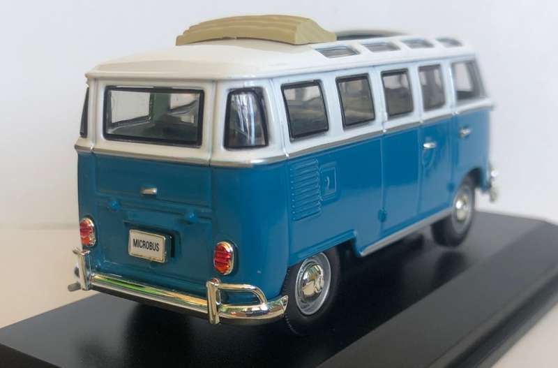 Volkswagen T1 SambaBus openroof 1962 blue+white 1/43 RoadSignature NEW+boxed  #4084 instant wheels