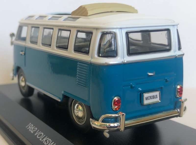Volkswagen T1 SambaBus openroof 1962 blue+white 1/43 RoadSignature NEW+boxed  #4084 instant wheels
