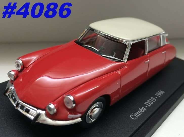 Citroen DS19 1966 red+white roof 1/43 IXO NEWinBlister  #4086 instant wheels