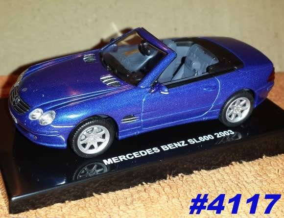 Mercedes Benz SL600 2003 cabriolet blue 1/43 IXO NEW+boxed #4117 instant wheels