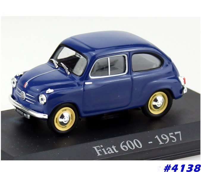 Fiat 600 1957 blue 1/43 IXO NEW+boxed #4138 instant wheels