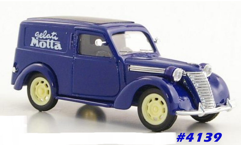 Fiat 1100 E Furgone Gelati 1950 1/43 Brumm NEW+boxed  #4139 instant wheels