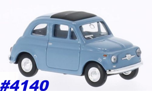Fiat 500 1957 blue 1/43 IXO NEWinBlister  #4140 instant wheels