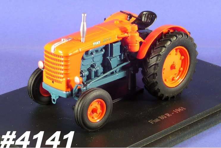 Fiat R 80 tractor 1961 orange 1/43 UH NEWinBlister  #4141 instant wheels