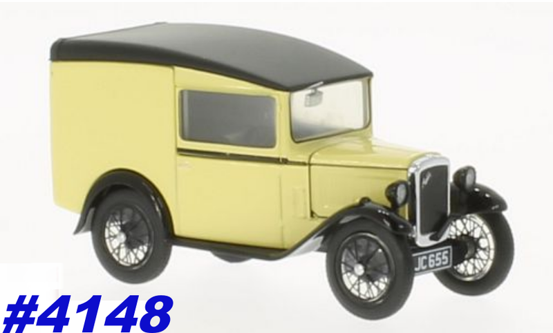 Austin Seven RN Van 1932 primrose 1/43 Oxford NEW+boxed  #4148 instant wheels
