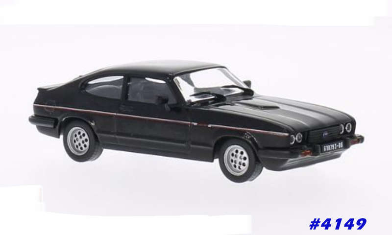 Ford Capri Mk.III 2.8i 1980 black-met 1/43 IXO NEW+boxed  #4149 instant wheels