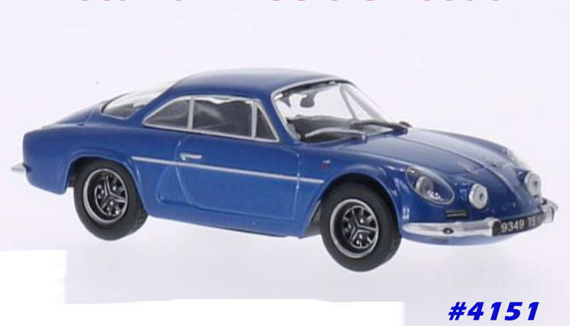 Renault Alpine A110 1969 blue-met 1/43 IXO NEW+boxed  #4151 instant wheels