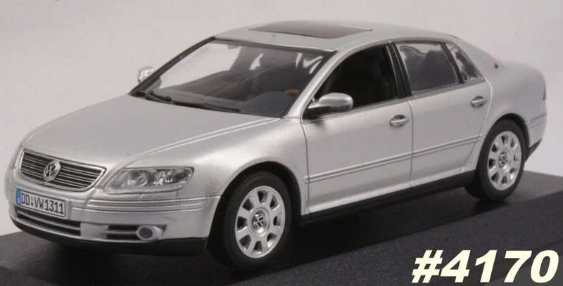 Volkswagen Phaeton 2007 silver 1/43 Minichamps NEW+boxed  #4170 instant wheels