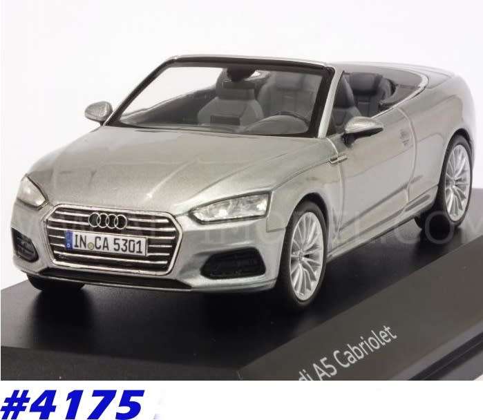 Audi A5 Cabriolet 2017 silver 1/43 Spark NEW+boxed   #4175 instant wheels