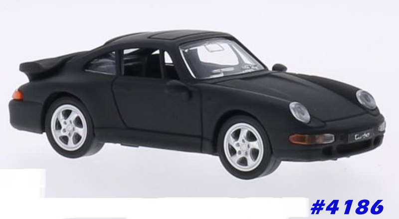 Porsche 911 (993) Turbo 1996 matte-black 1/43 RoadSignature NEW  #4186 instant wheels
