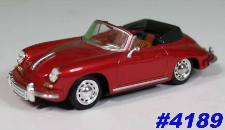 Porsche 356B Cabriolet 1960 red-met 1/43 Schuco NEWinBlister  #4189 instant wheels