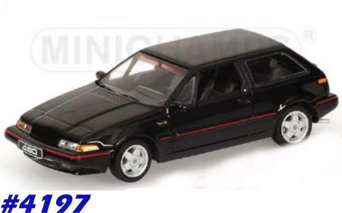 Volvo 480 ES Coupe 1986 black 1/43 Minichamps ltd edtn NEW+boxed  #4197 instant wheels