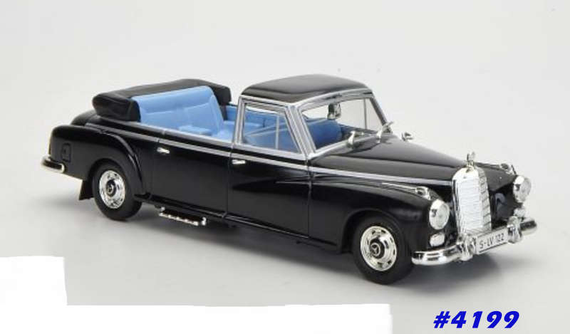 Mercedes-Benz 300d Landaulet (W189) 1963 black 1/43 Norev NEW+boxed  #4199 instant wheels