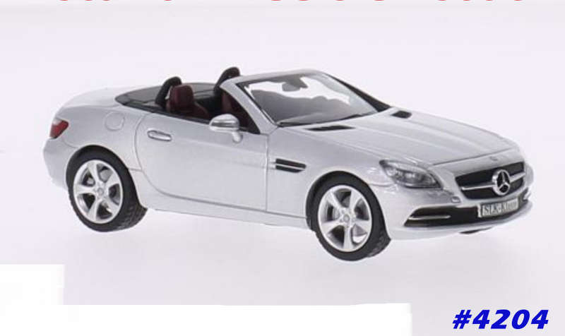 Mercedes-Benz SLK (R172) 2011 silver 1/43 Schuco NEW+boxed  #4204 instant wheels