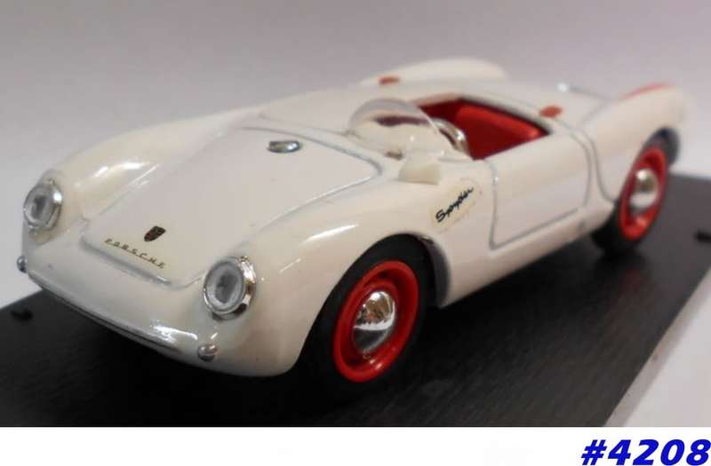 Porsche 550 RS Stradale Spyder 1954 white 1/43 Brumm NEW+boxed  #4208 instant wheels
