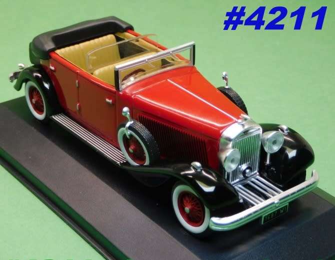Hispano Suiza H6C 1934 red 1/43 IXO NEW+boxed  #4211 instant wheels