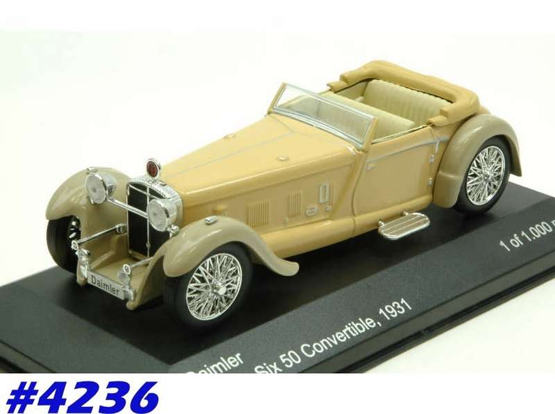 Daimler Double Six 50 Convertible 1931 cream 1/43 Whitebox NEW+boxed  #4236 instant wheels