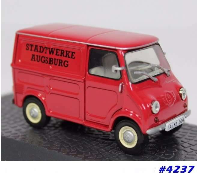 Goggomobil TL250 Minivan 1963 red 1/43 Schuco-Atlas NEW+boxed  #4237 instant wheels