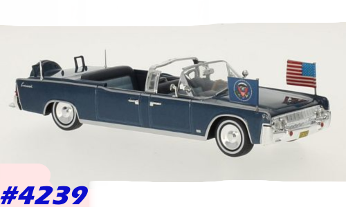 Lincoln Continental SS-110-X 1963 JFK  1/43 Norev NEW+boxed  #4239 instant wheels
