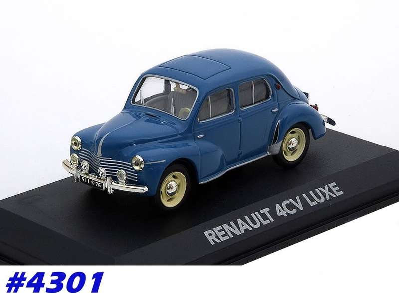 Renault 4CV Luxe 1956 blue 1/43 IXO NEW+boxed  #4301 instant wheels