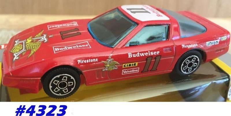 Chevrolet Corvette Budweiser #11 Nascar 1997 1/43 Bburago NEW+boxed  #4323 instant wheels