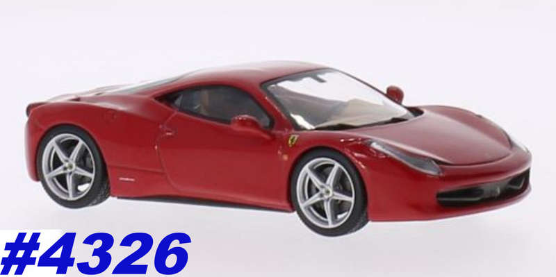 Ferrari 458 Italia 2009 red 1/43 IXO NEWinBlister  #4326 instant wheels