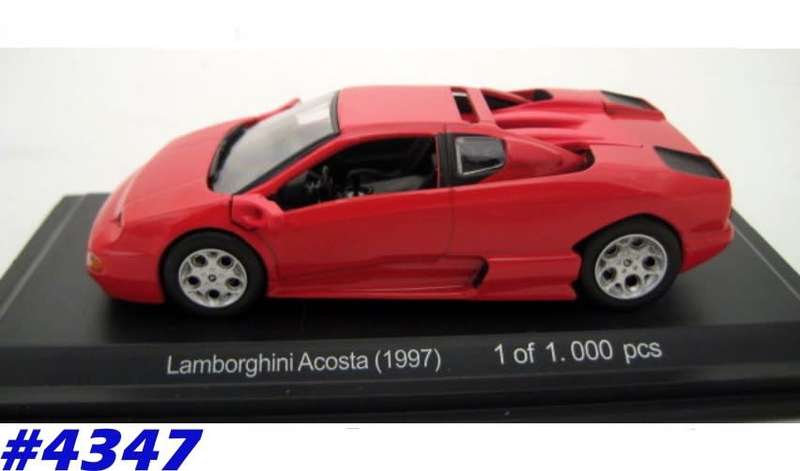 Lamborghini Acosta 1997 red 1/43 Whitebox NEW+boxed  #4347 instant wheels