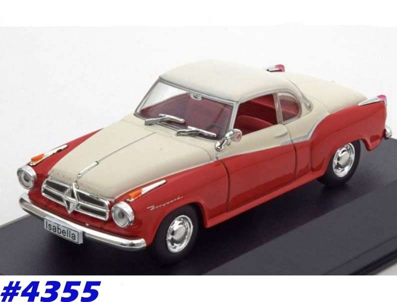 Borgward Isabella Sports Car Coupe 1957 1/43 Whitebox NEW+boxed  #4355 instant wheels