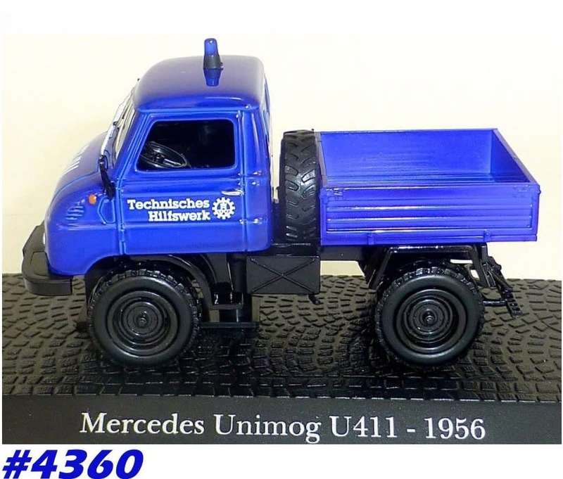 Mercedes-Banz Unimog U411 1956 blu 1/43 IXO NEW+boxed  #4360 instant wheels
