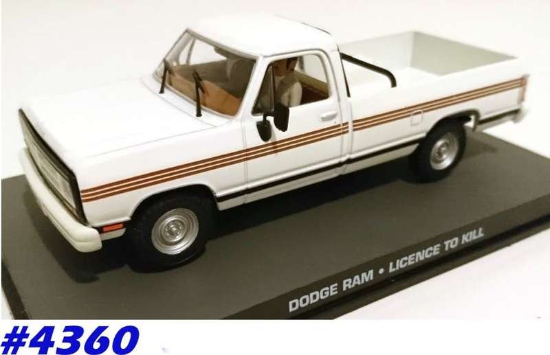 Dodge Ram Pick-up 1989 (JBond/Lic2Kill) 1/43 IXO NEW+boxed  #4361 instant wheels