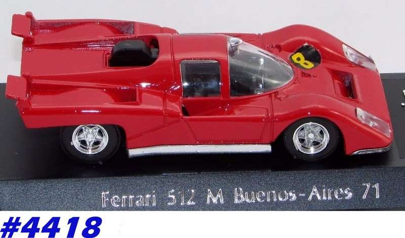 Ferrari 512 M Buenos-Aires 1971 red 1/43 Solido NEW+orig. showcased #4418 instant wheels