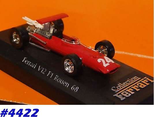 Ferrari V12 F1 Rouen 1968 red 1/43 Solido NEW+orig. showcase #4422 instant wheels