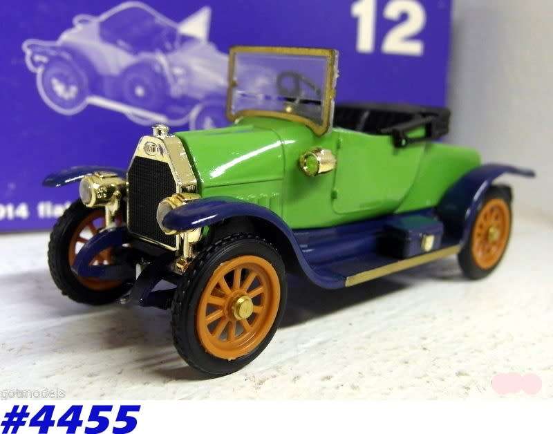 Fiat `O` 1912 green 1/43 RIO NEW+showcased  #4455 instant wheels