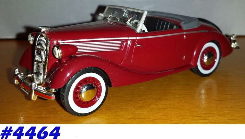 Opel Super 6 Roadster (open) 1937-1938 red 1/43 IXO NEW+boxed  #4464 instant wheels
