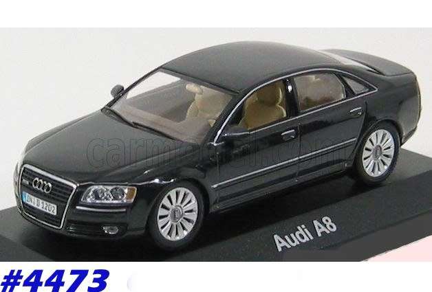 Audi A8 4.2 quattro 2005 black-met 1/43 Minichamps NEW+showcased  #4473 instant wheels