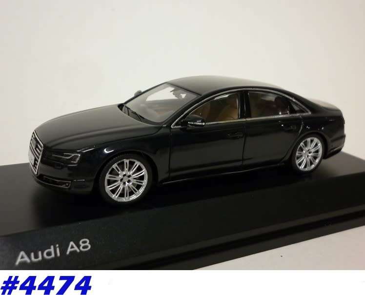 Audi A8 D4 2010 black 1/43 Kyosho NEW+showcased  #4474 instant wheels