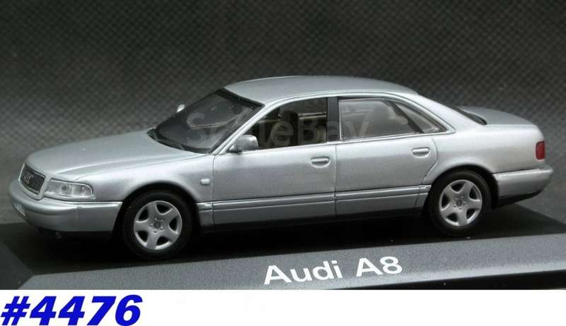 Audi A8 D2 1999 silver 1/43 Minichamps NEW+showcased  #4476 instant wheels